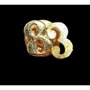 Vintage Avon Textured 83 Gold Tone Lapel Pin